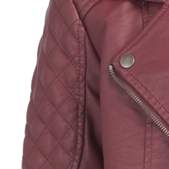 BB DAKOTA Vegan Leather Belted Moto Jacket S - Picture 4 of 4